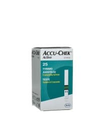 BANDELETTES DE TEST GLYCEMIE ACCUCHEK ACTIVE BOITE DE 25 UNITES