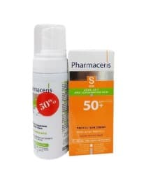PACK PHARMACERIS S PEAUX GRASSES ACNEIQUE SPF50 + MOUSSE NETTOYANTE