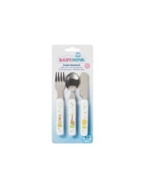 COUVERTS 3 PIECES ACIER INOXYDABLE +12MOIS BABY NOVA