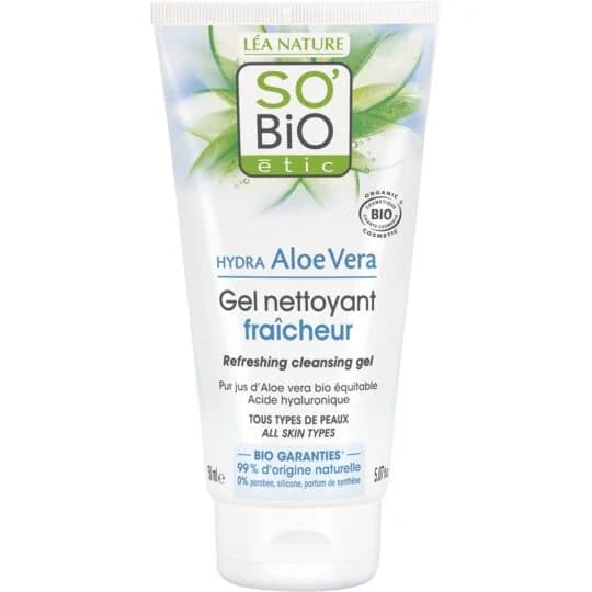 SO’BIO ÉTIC HYDRA ALOE VERA Gel nettoyant fraîcheur