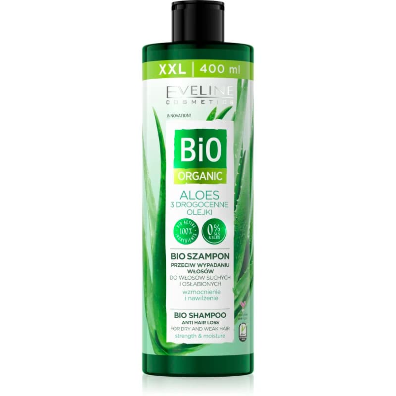Eveline Cosmetics – Shampooing Bio Bio Anti Chute de Cheveux Aloe – 400ml
