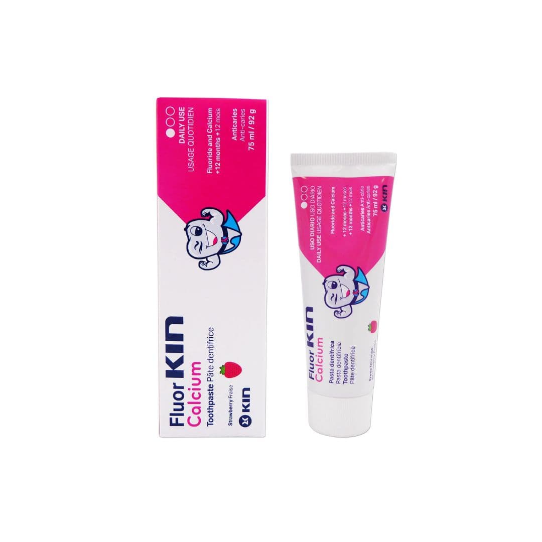 Kin Fluorkin Calcium Saveur Fraise Dentifrice Enfant 75 ml