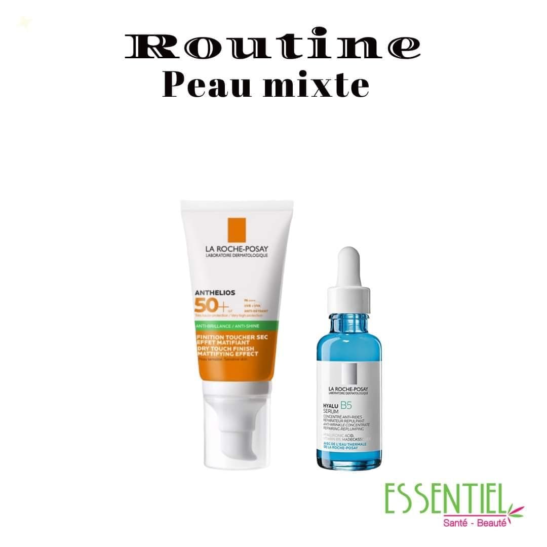 ROUTINE PEAUX MIXTE LA ROCHE POSAY HYALUB5 SERUM & ANTHELIOS OIL CONTROL GEL CREME