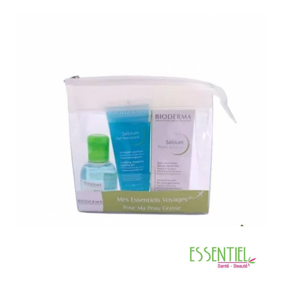 BIODERMA TROUSSE MES ESSENTIELS VOYAGES SEBIUM PEAUX GRASSE