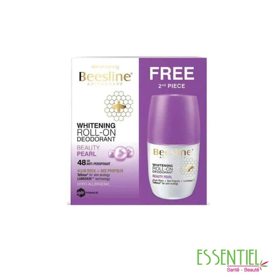 BEESLINE DEODORANT ROLL ON ECLAIRCISSANT BEAUTY PEARL +1 GRATUIT