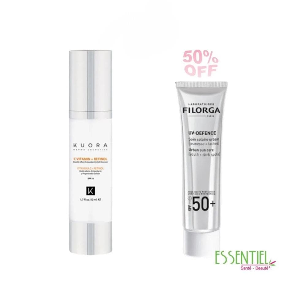 Pack Kuora Serum VitaminC Retinol & Filorga UV defence SPF 50+