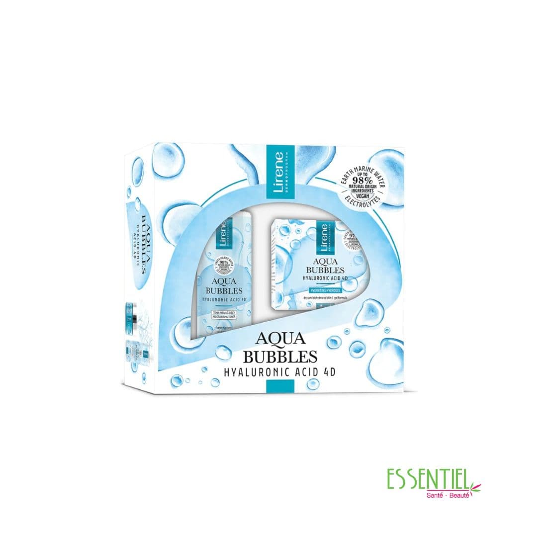 LIRENE COFFRET AQUA -BUBBLEHYDRO GEL +EAU MICELLAIRE 200ml