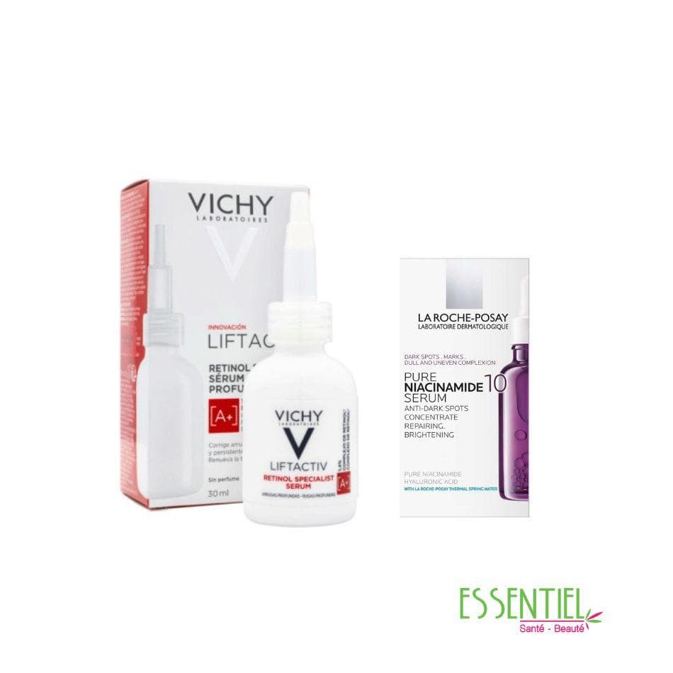 Vichy sérum liftactiv rétinol +La Roche Posay Pure Niacinamide Serum 10ml