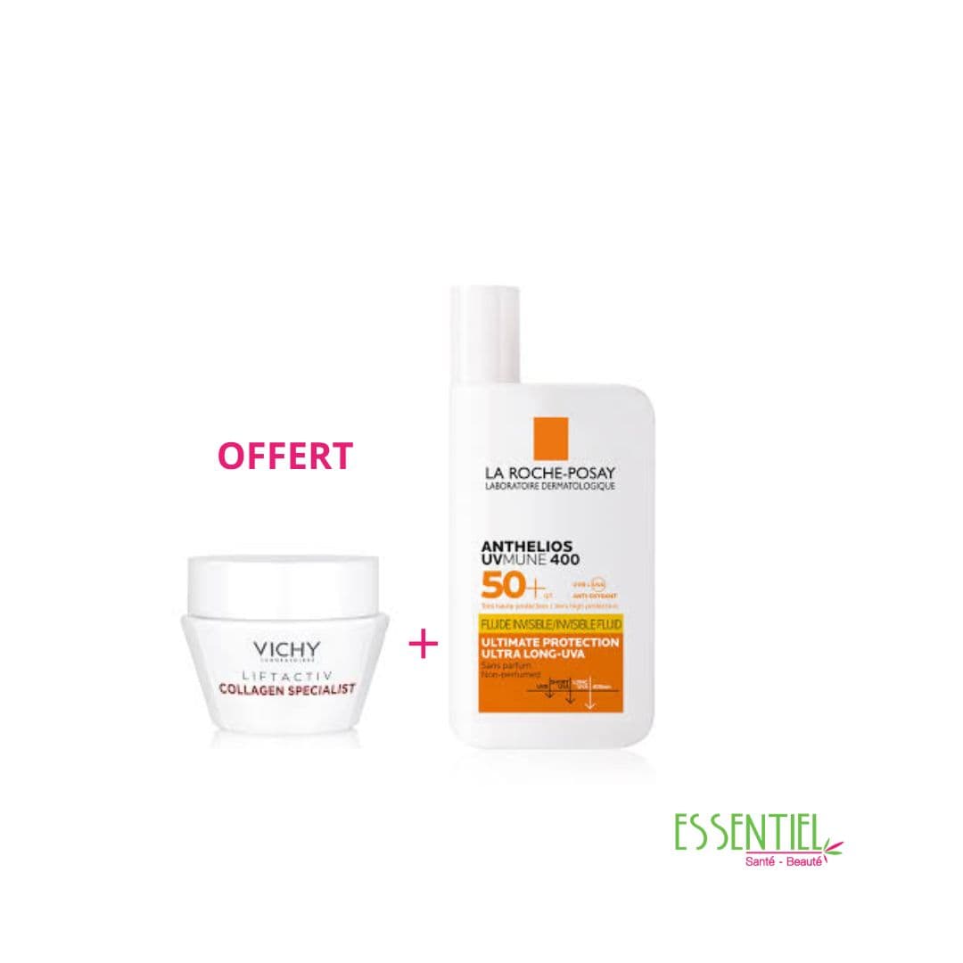 LA ROCHE POSAY fluide invisible spf50+ + vichy lift activ 15 ml grtuit