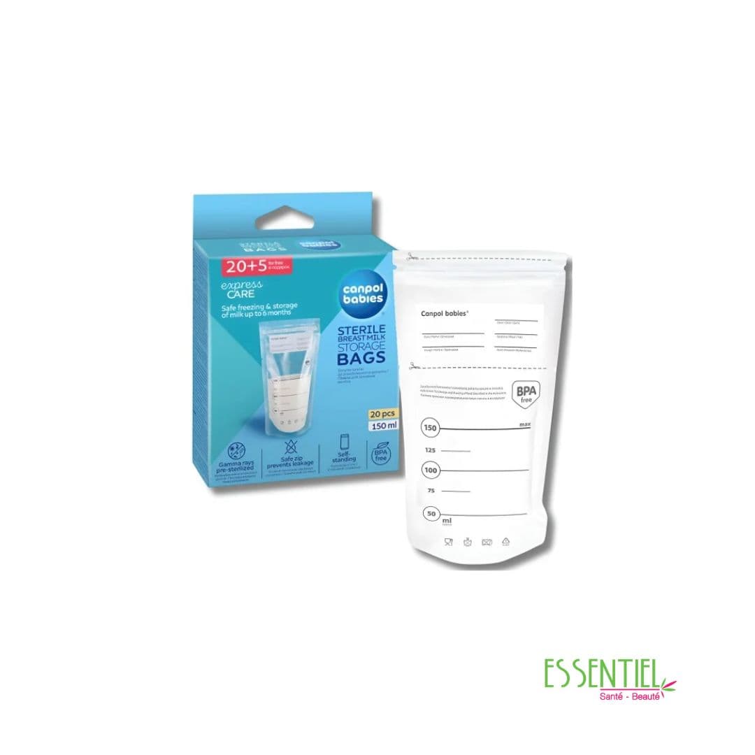 CANPOL BABIES – 25+5(GRATUIT) SACS DE CONSERVATION DU LAIT MATERNEL 150ML