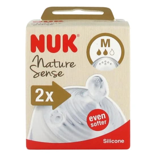 NUK NATURE SENSE 2 TÉTINES SILICONE TAILLE M