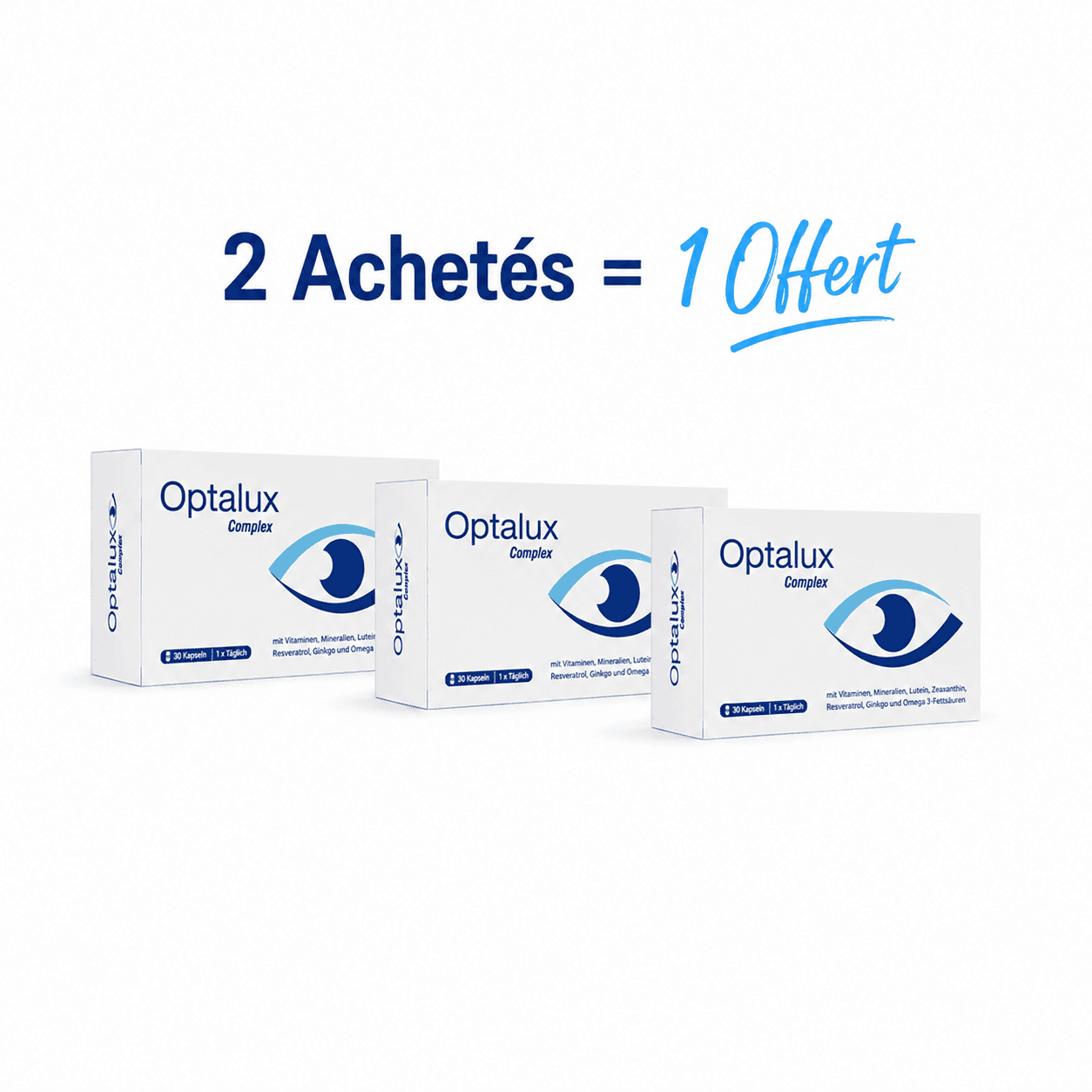 OPTALUX 28 Capsules 2 Boîtes Achetées=1 Boîte Offert