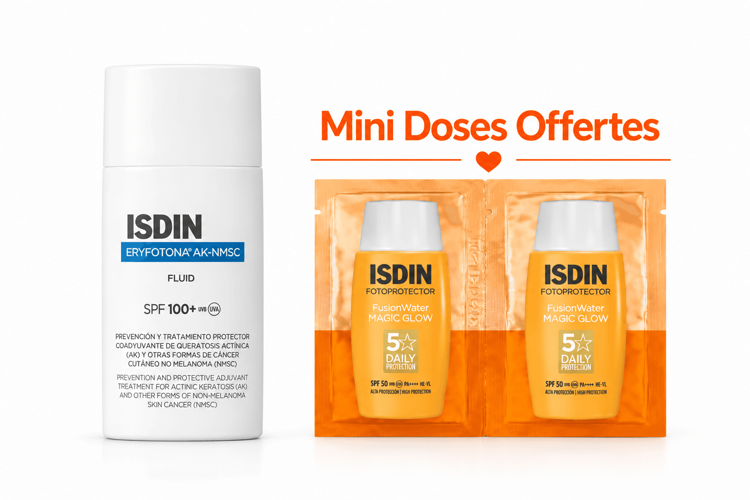 ISDIN Eryfotona AK Fluid SPF100+ 50mL +2 Mini Doses Offertes