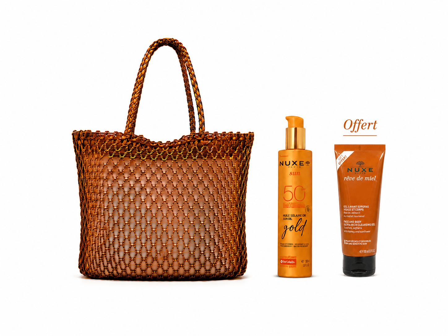 Nuxe Sun Sac Huile Solaire Or Spf50+150mL