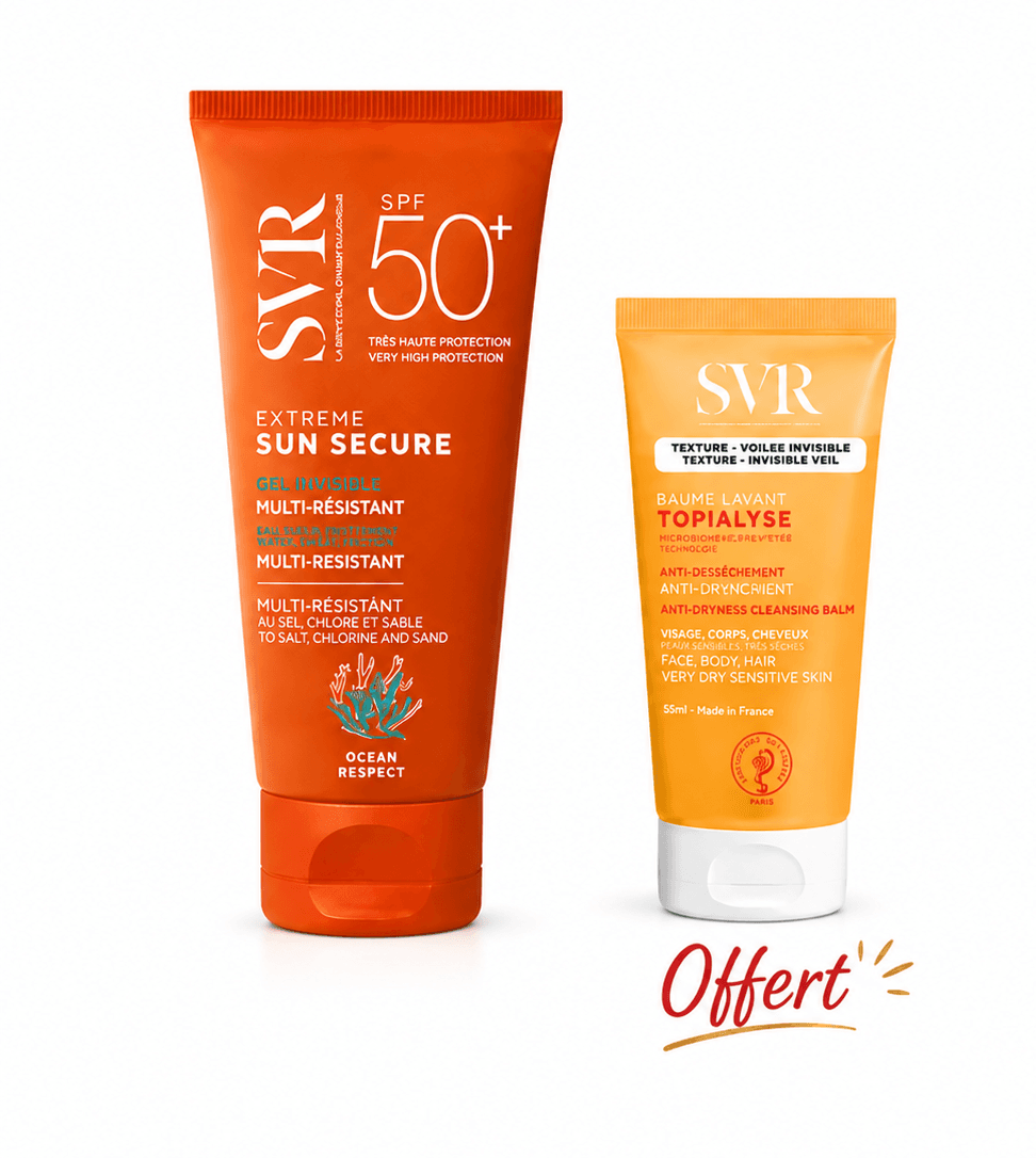 SVR SUN SECURE Extreme SPF50+ 50mL + Huile Lavante Topialyse 55mL Offerte