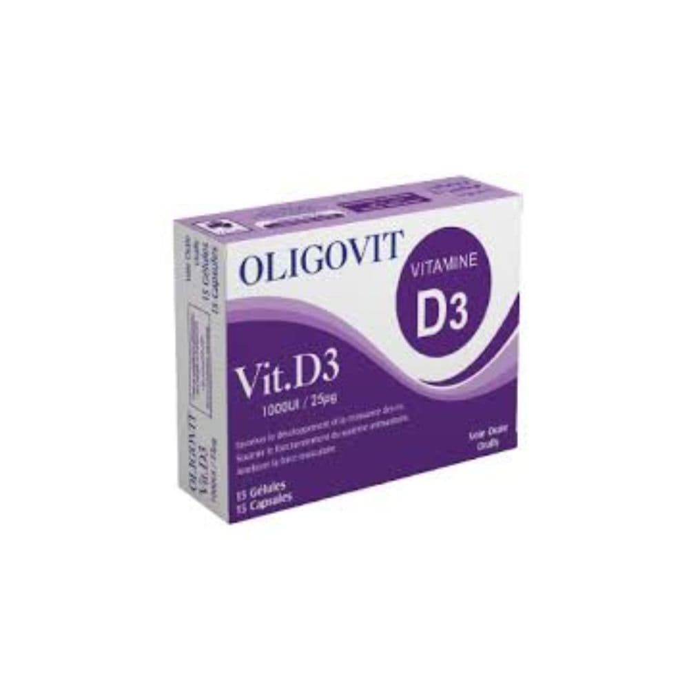 Vital Oligovit Vitamine D3 1000UI B/15 Gélules