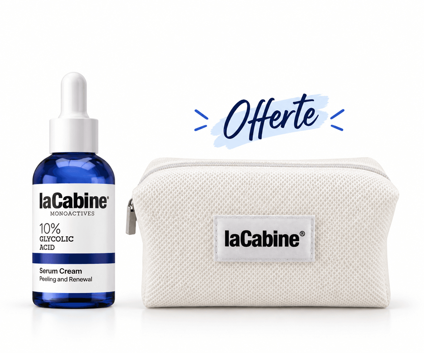 LaCabine Monoactives 10 % Glycolic Acid Sérum Crème 30mL+Trousse Offerte