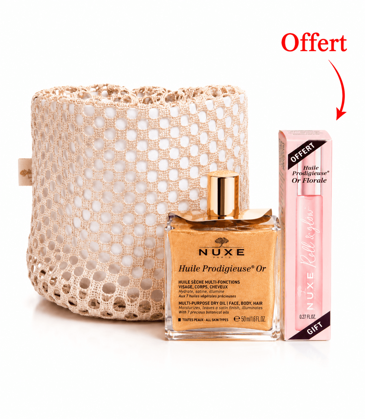 Nuxe Trousse Huile Prodigieuse Or 50mL+Cracker Roll On Floral 8mL(Offert)