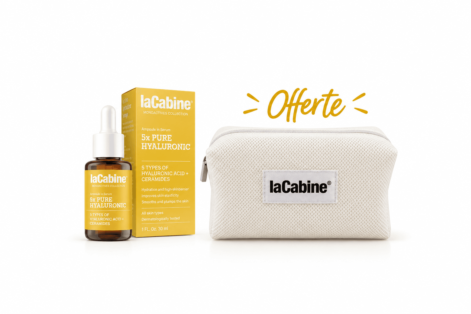 LaCabine 5X Pure Hyaluronic Sérum 30mL+Trousse Offerte