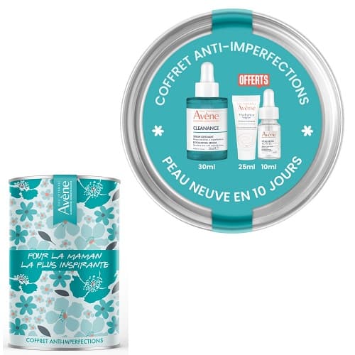Avène – Coffret Anti Imperfections : Sérum Exfoliant 30 mL + Emulsion Hydratante 25 mL et Hyaluron Activ B3 10 mL Offerts