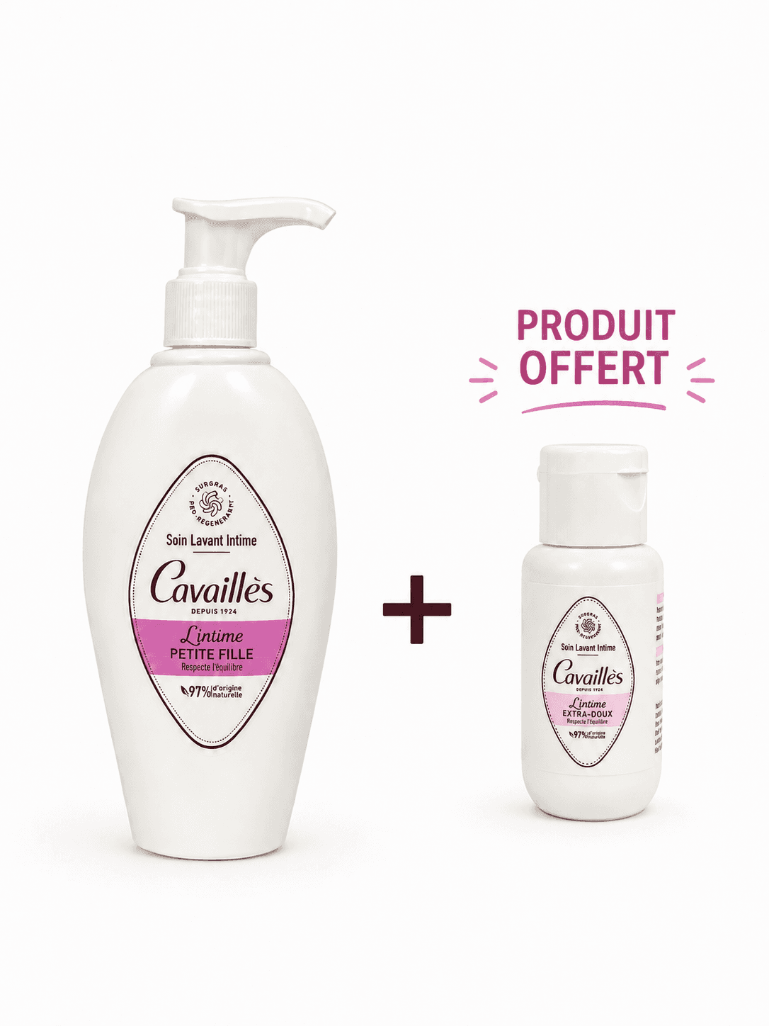 Roge Cavailles Soin Intime et Corps Petite Fille 250mL + Mini-Dose Offerte