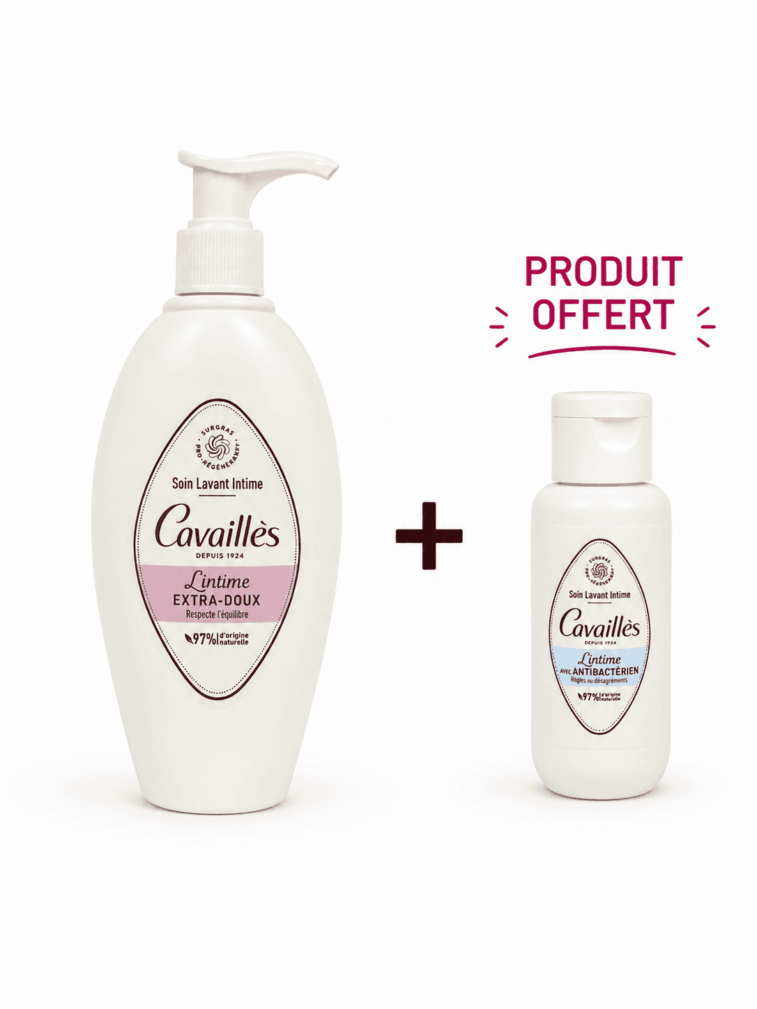 Roge Cavailles Soin Toilette Intime ExtraDoux 250mL+Mini Dose Offerte