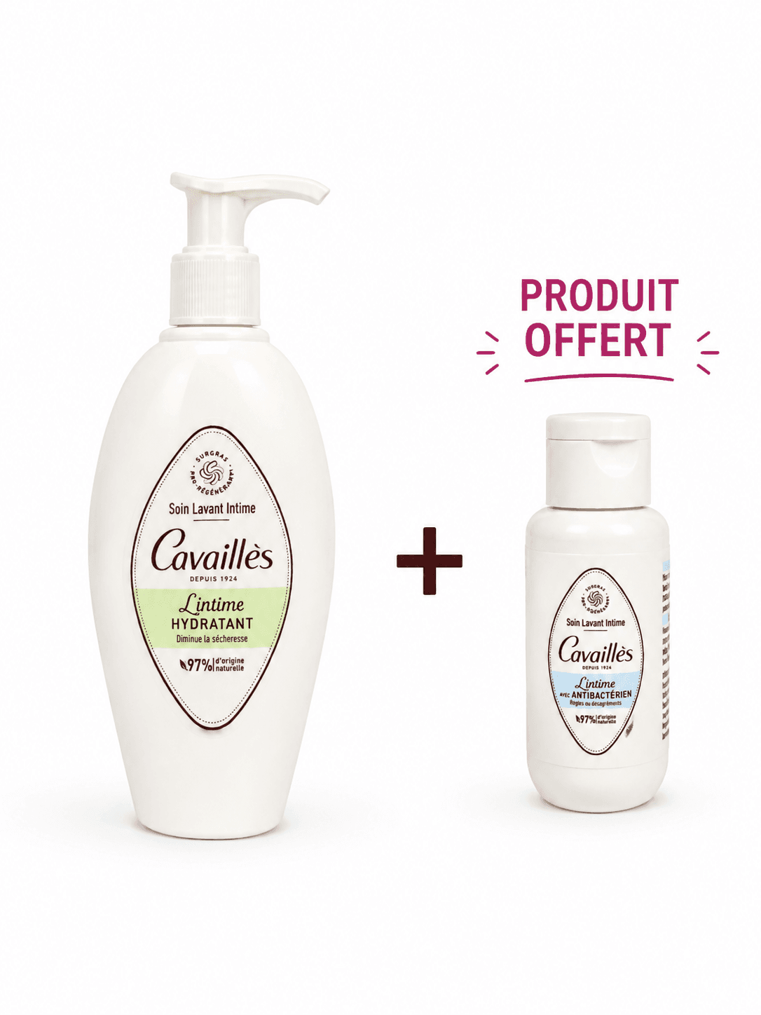 Roge Cavailles Soin Lavant Intime Hydratant 250mL+Mini Dose Offerte