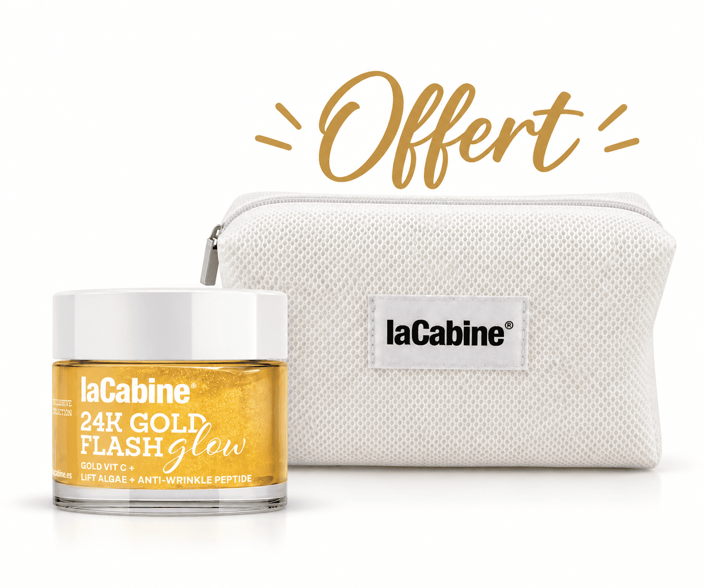 LaCabine Crème 24K Gold Flash Glow 50mL+Trousse Offerte