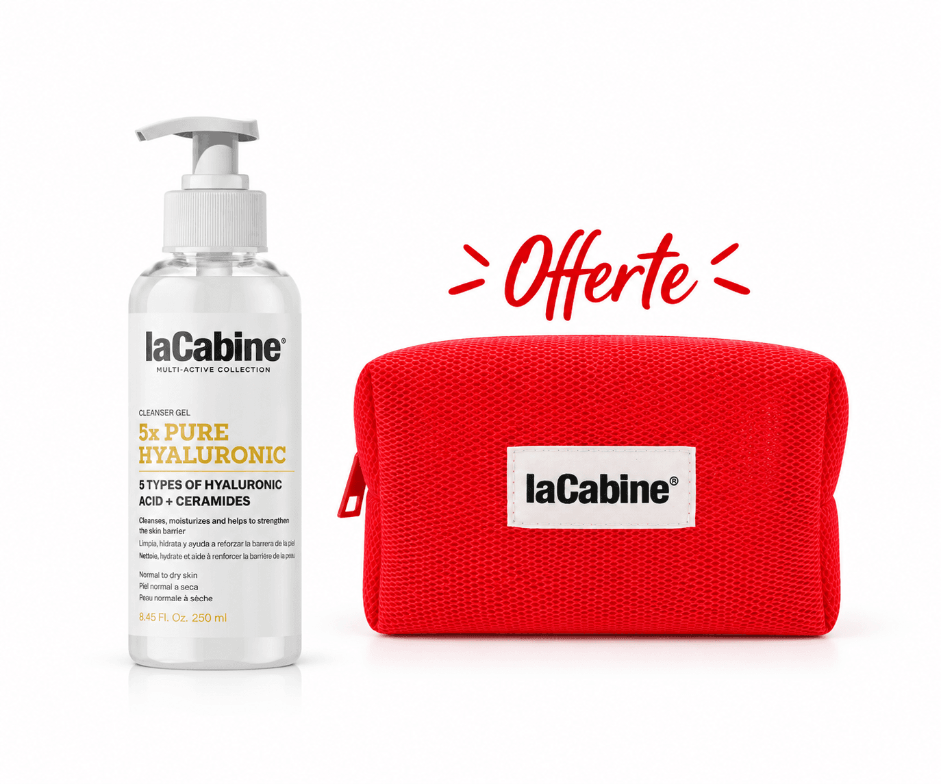 LaCabine Gel Nettoyant 5x Pure Hyaluronic 250mL +Trousse Offerte