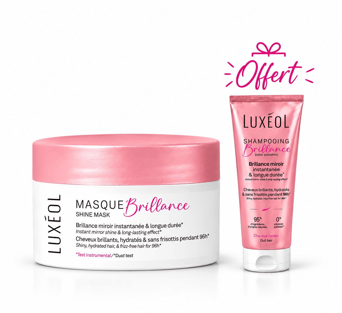 Luxeol Masque Brillance 200mL+ Shampoing Brillance 75mL Offert