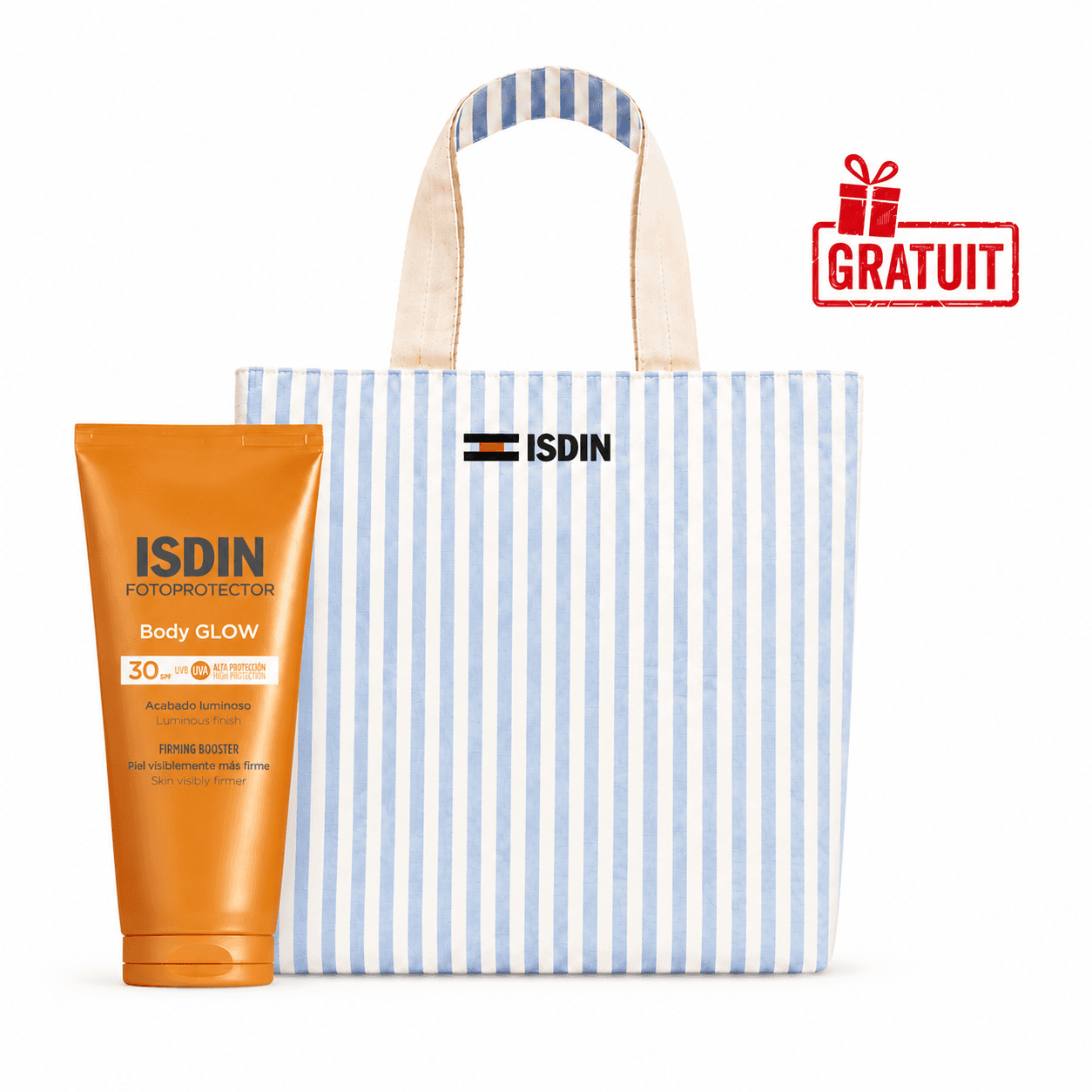 ISDIN Fotoprotector Body Glow Lotion Solaire SPF30 200mL + Sac de Plage Offert