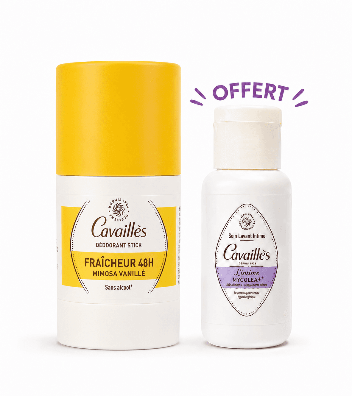 ROGE CAVAILLES Déodorant Stick Mimosa Vanillé 50mL + Mini Dose Offerte