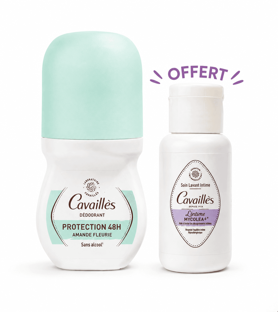 ROGE CAVAILLES Déodorant Roll-On Amande Fleurie 50mL + Mini Dose Offerte