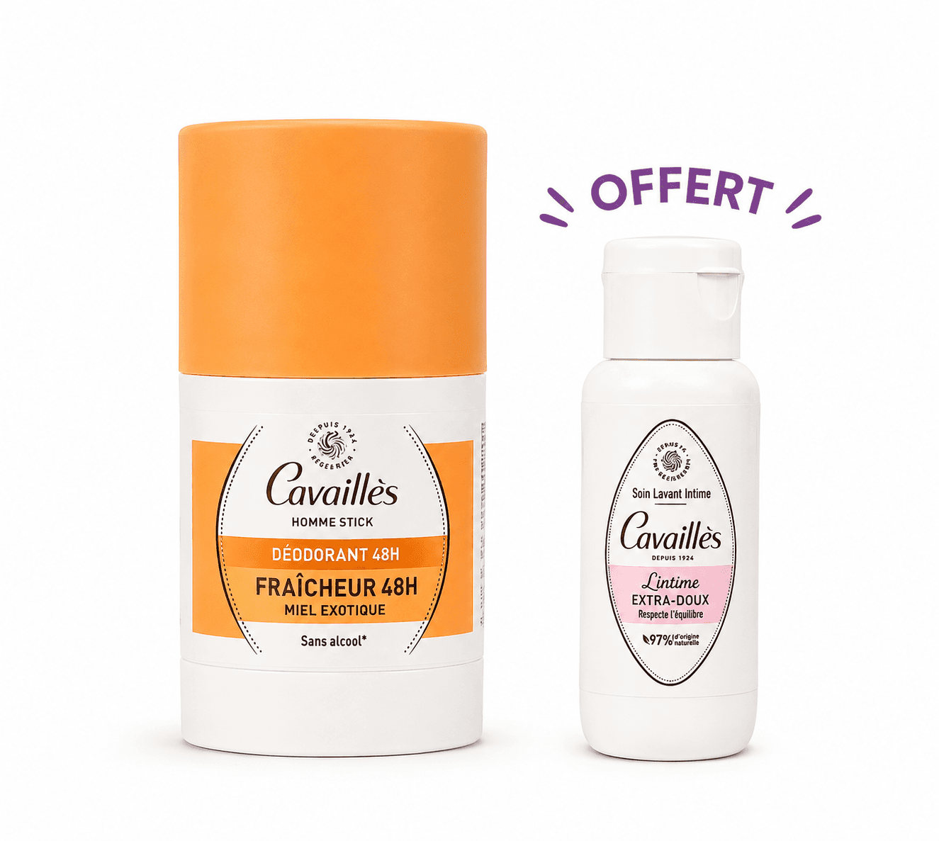 ROGE CAVAILLES Déodorant Stick Miel Exotique 50mL + Mini Dose Offerte