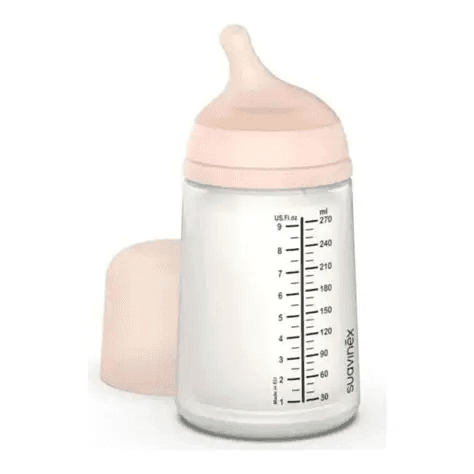 SUAVINEX Biberon Zéro Plast Anti-Colique Débit Moyen 270mL 3M+ Light
