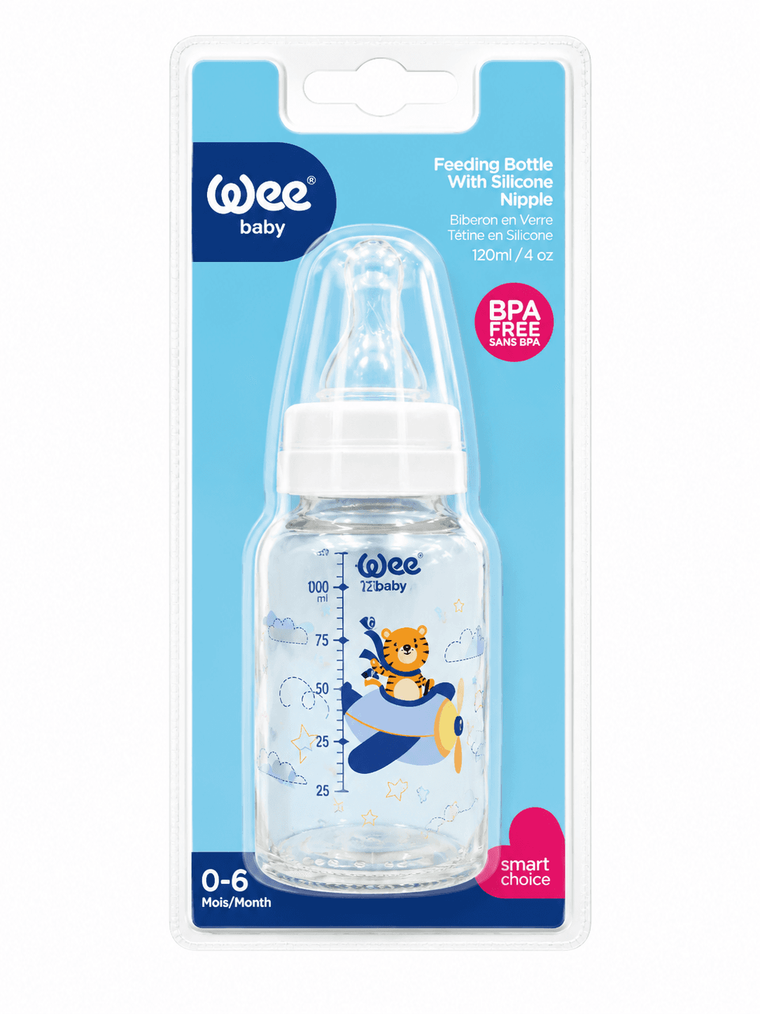 Wee Baby Biberon En Verre 125mL 877