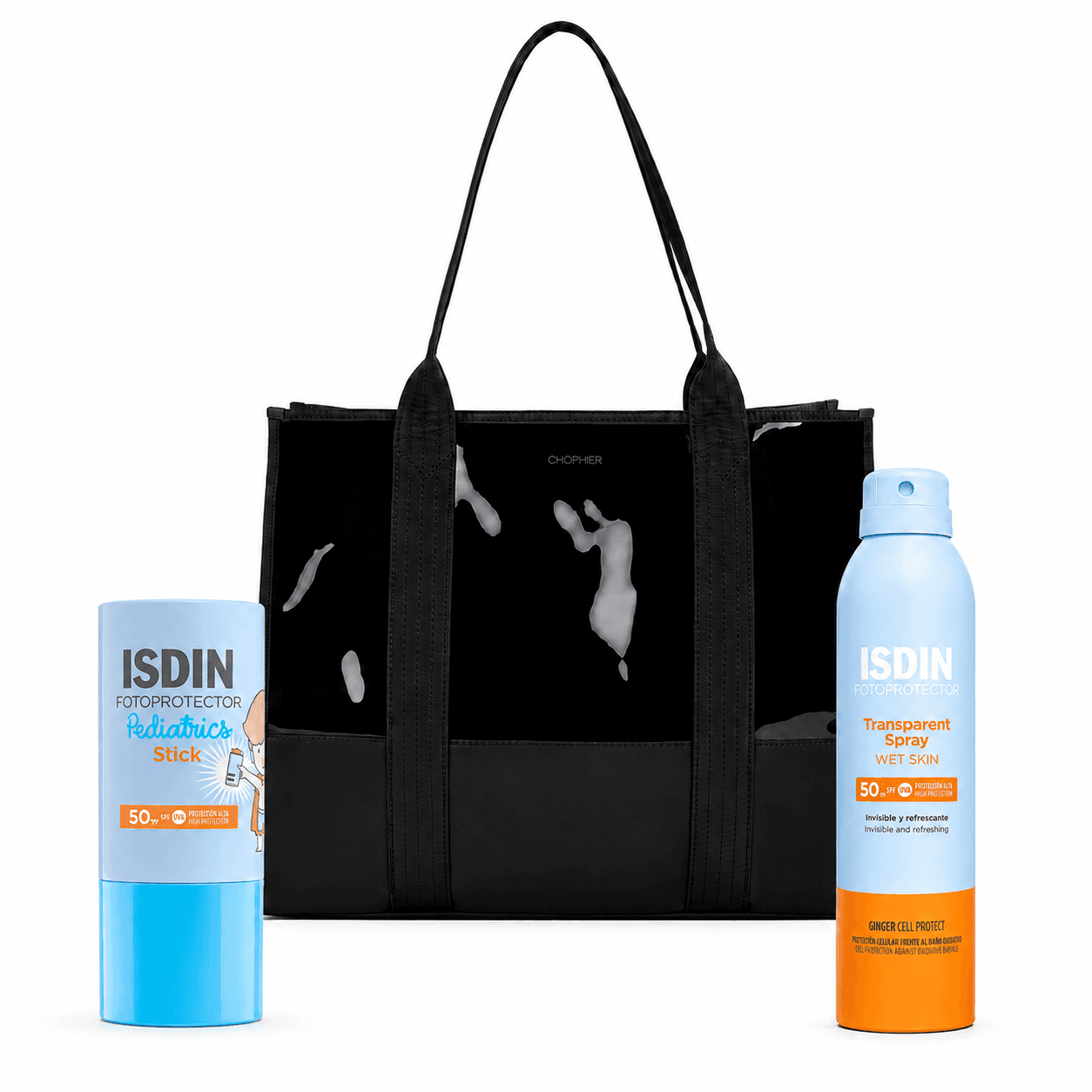 ISDIN FOTOPROTECTOR Pediatrics Stick SPF50 20Gr +Spray Solaire Adulte SPF 50+ 250mL + Sac Offert