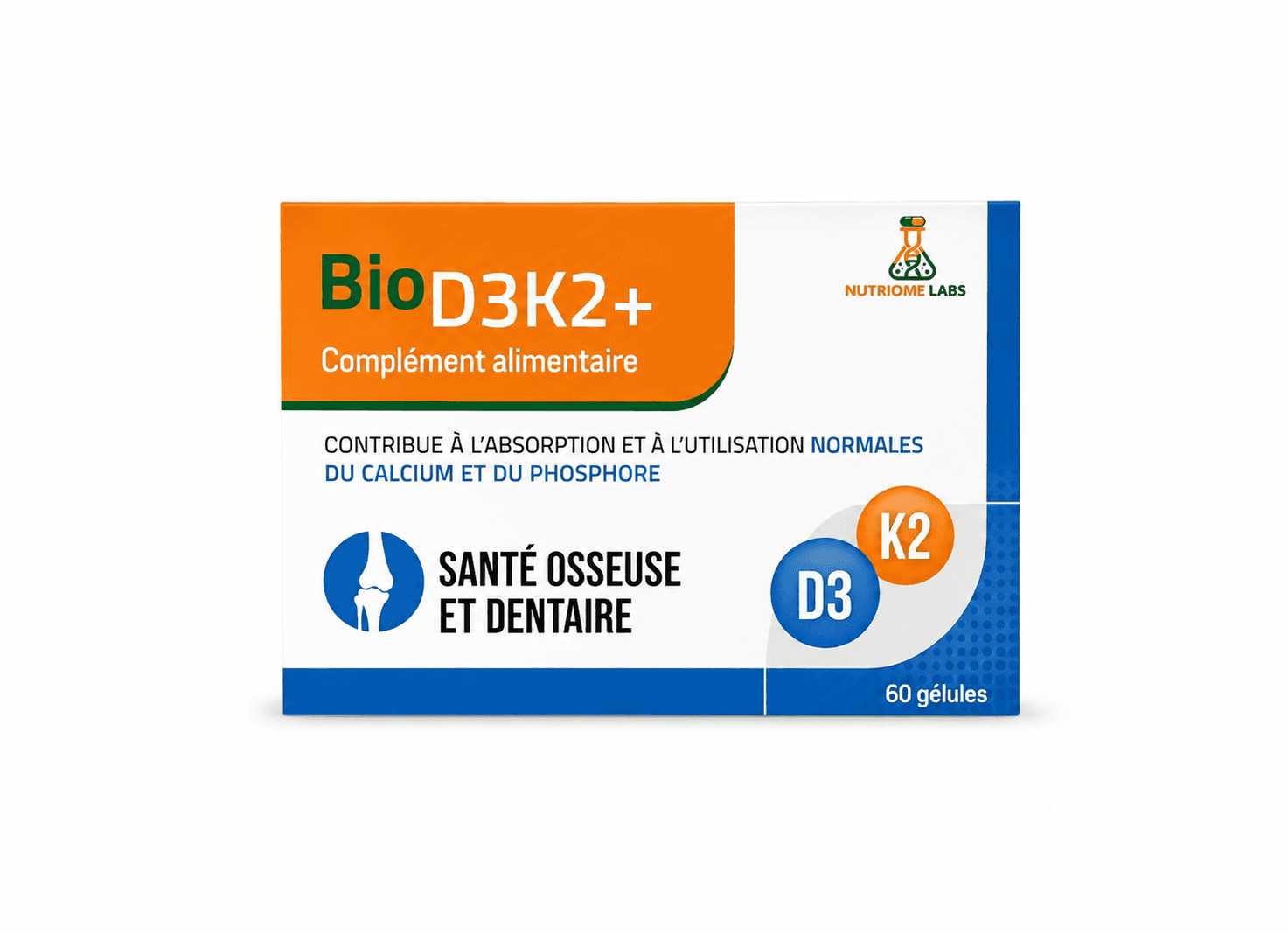 NUTRIOME LABS BioD3K2+ 60 Gélules