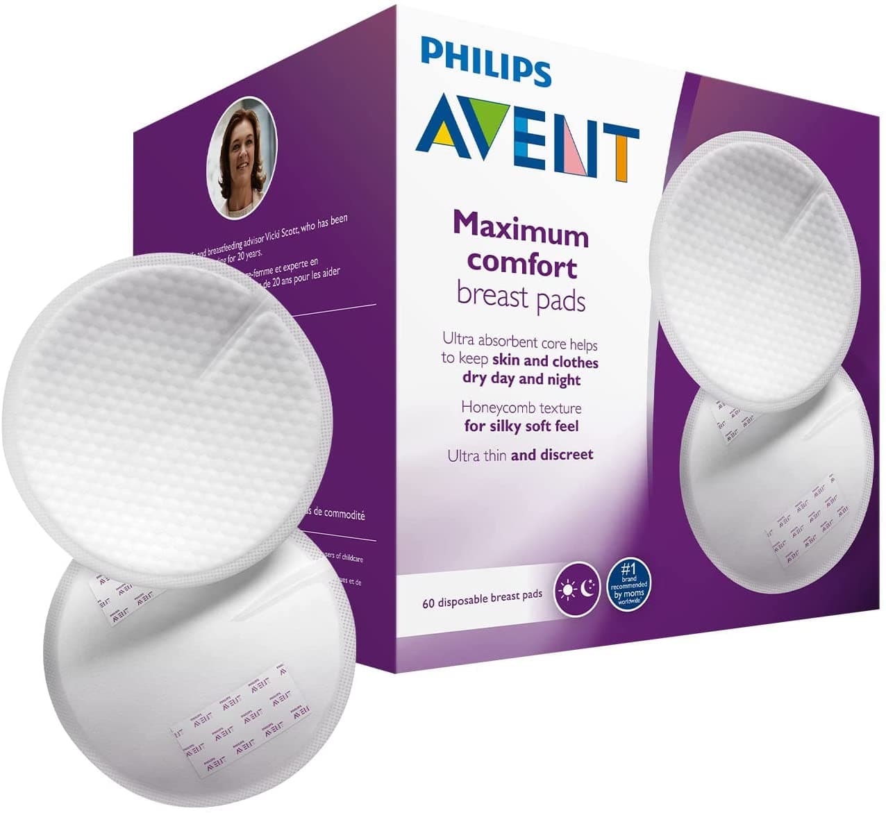 AVENT Philips Coussinets d’Allaitement B/60 Pièces SCF254/61