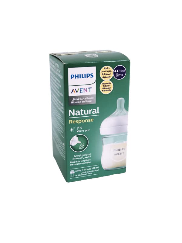 AVENT Philips Biberon Verre Natural Response 0M+ 120mL SCY930/01