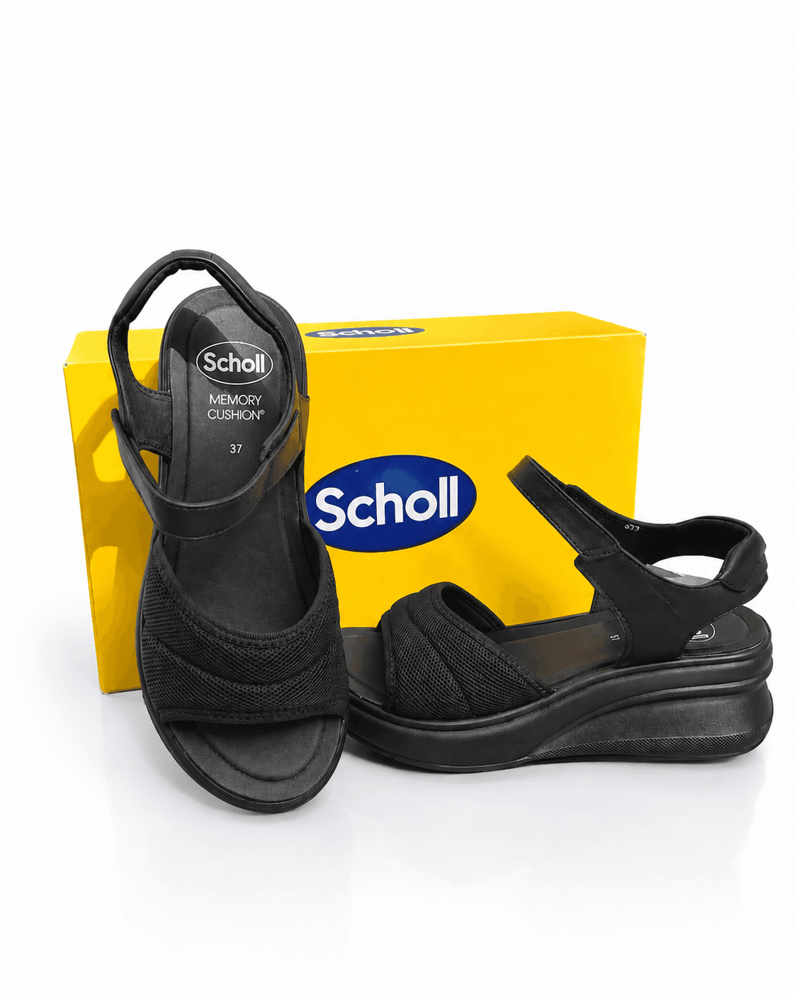 Scholl Sandales Noires Memory Cushion Pointure 37