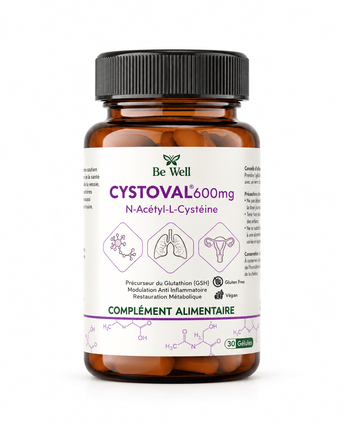 Cystoval 600mg B/30 Gélules