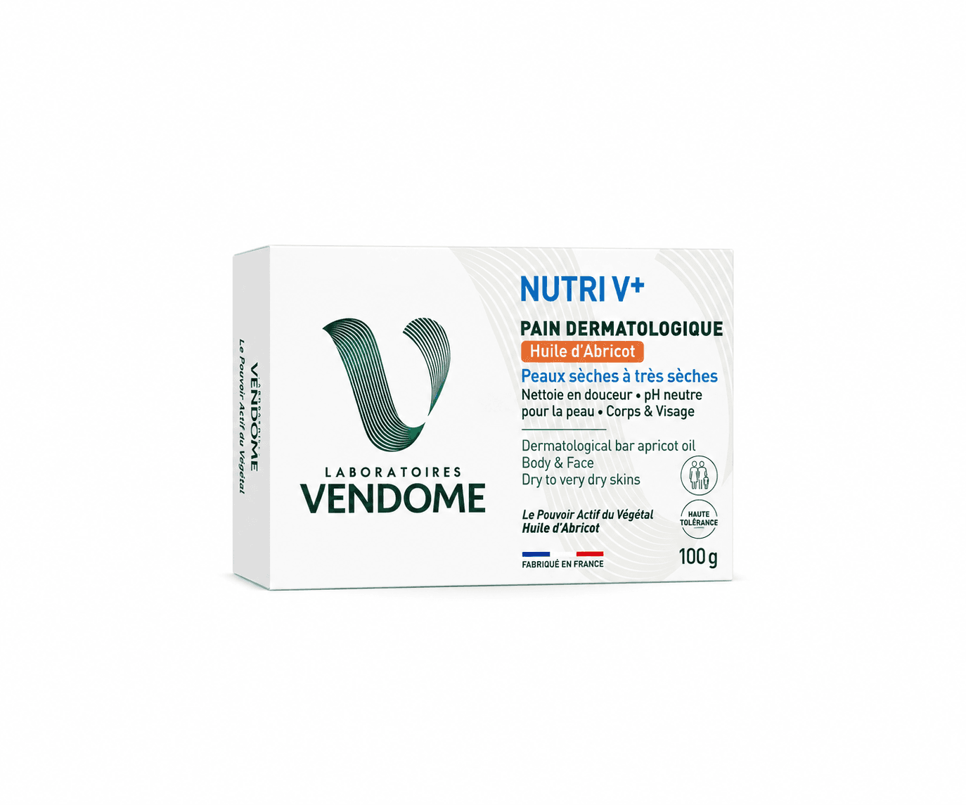 Vendôme Nutri V+ Pain Dermatologique à l’Huile d’Abricot 100Gr