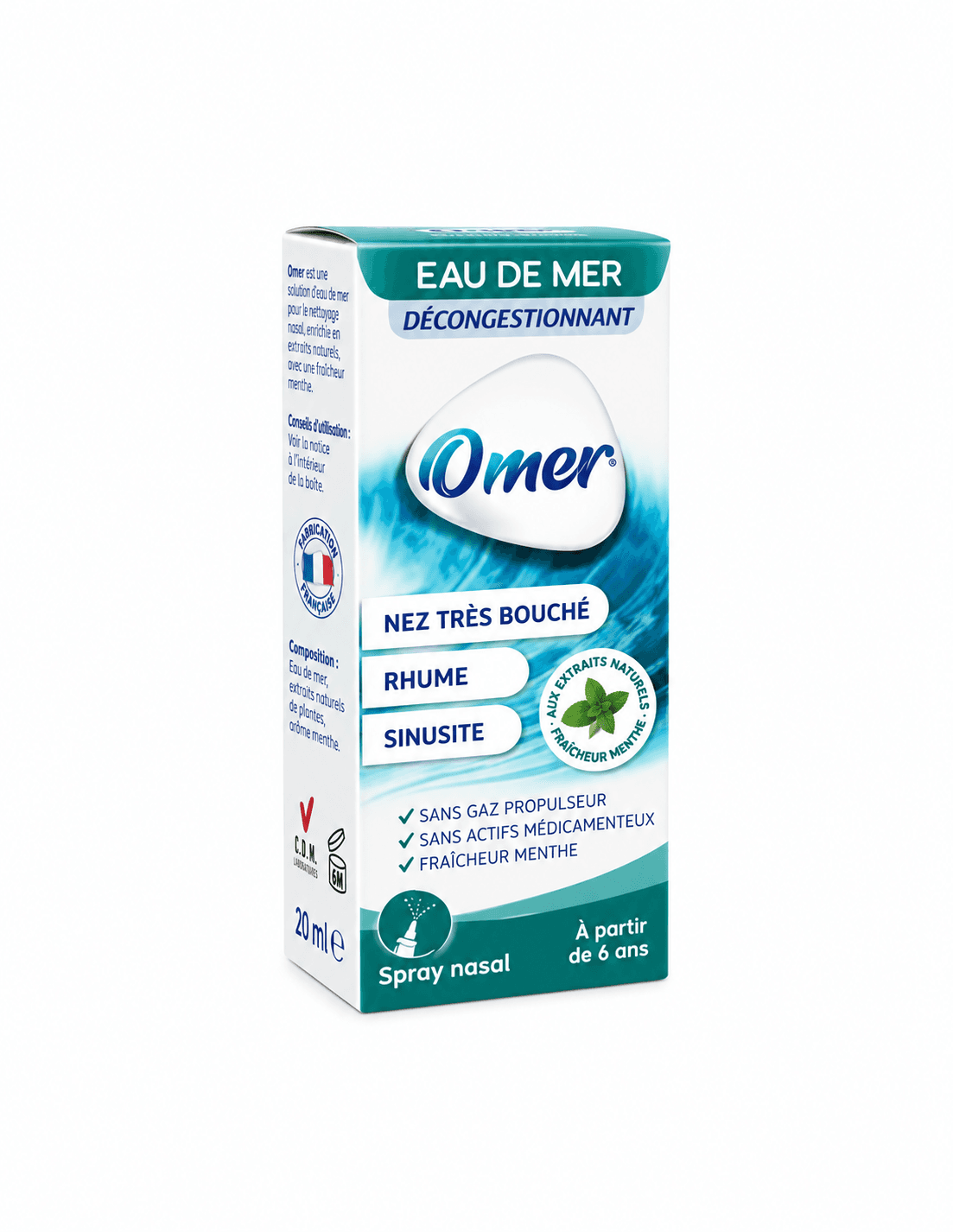 Omer Spray Nasal Décongestionnant 6ans+ 20mL