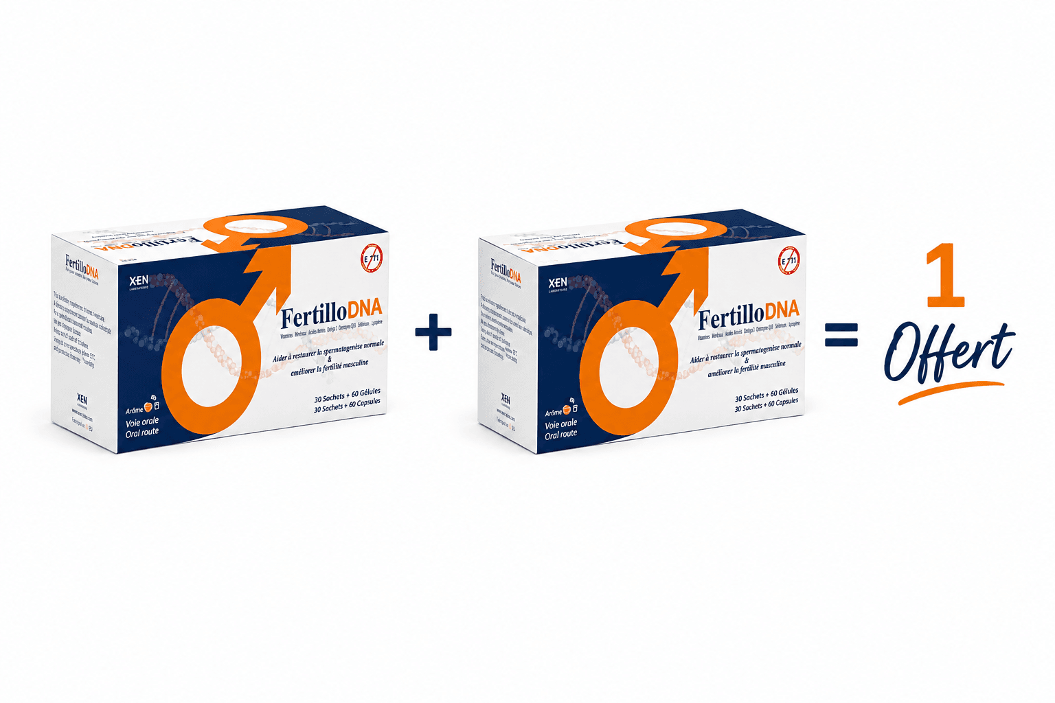 XEN Fertillo DNA B/30 Sachets +60 Gélules 2 Boîtes Achetées=1 Offerte