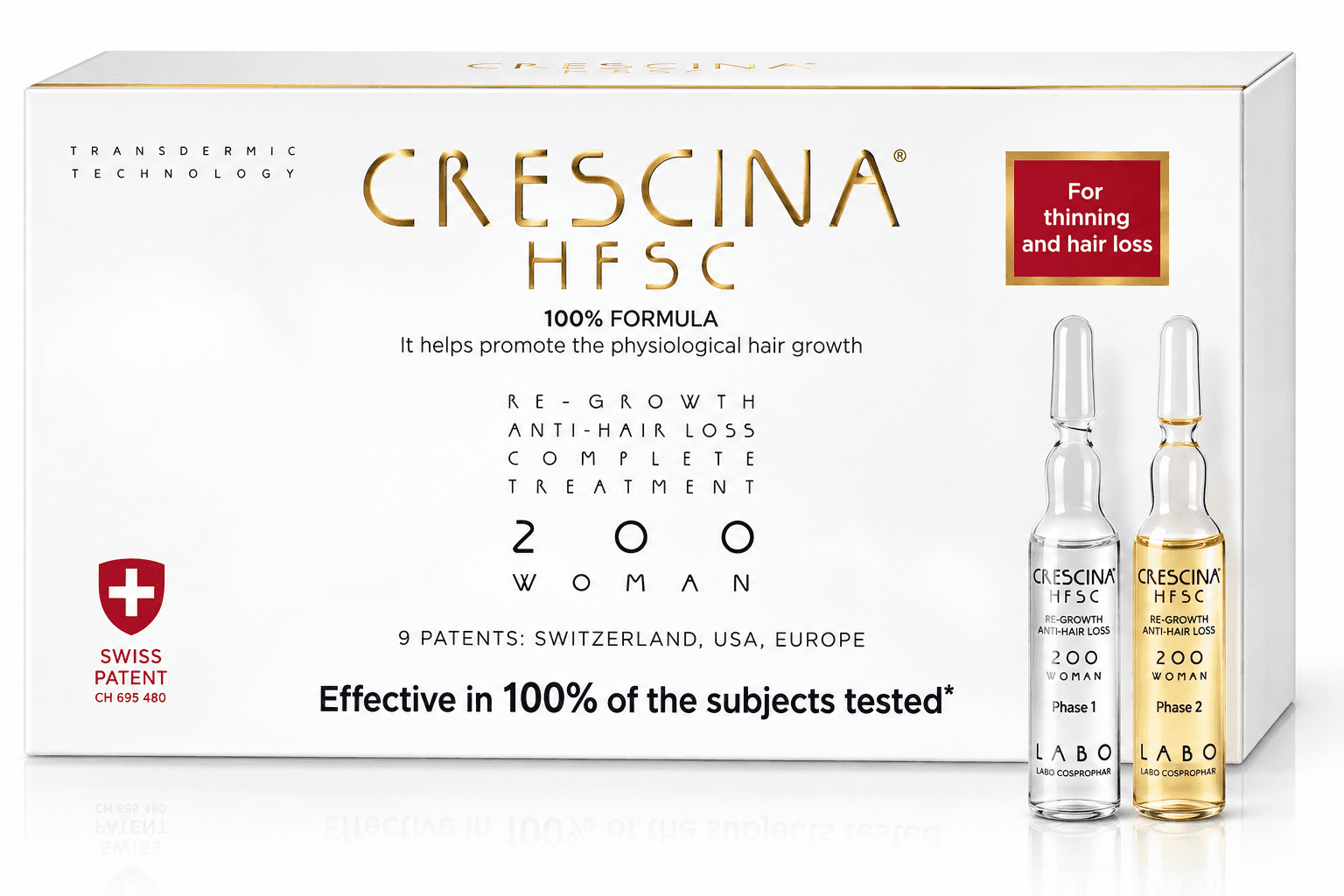 Crescina Traitement Complet (Anti-Chute+Repousse) 200 Femme B/20 Ampoules
