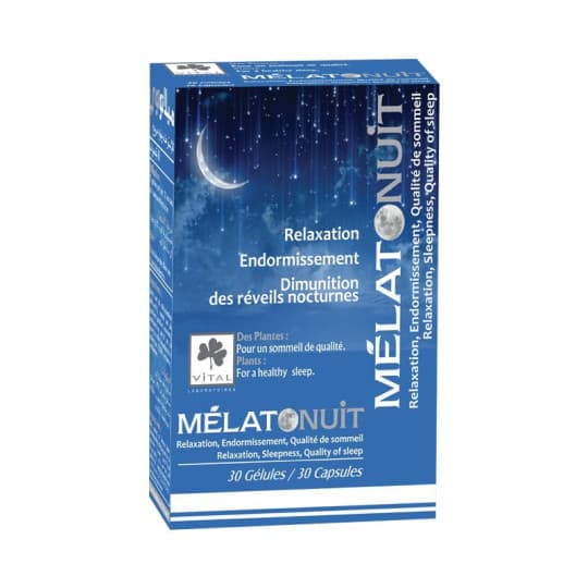 Vital Mélatonuit Relaxation Endormissement 30 Gélules