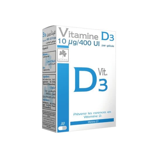 Vital Phytothera Vitamine D3 30 Gélules