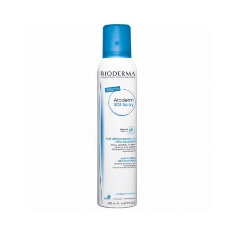 Bioderma Atoderm Sos Spray Anti-Demangeaisons Peaux Sensibles Irritees 200ml