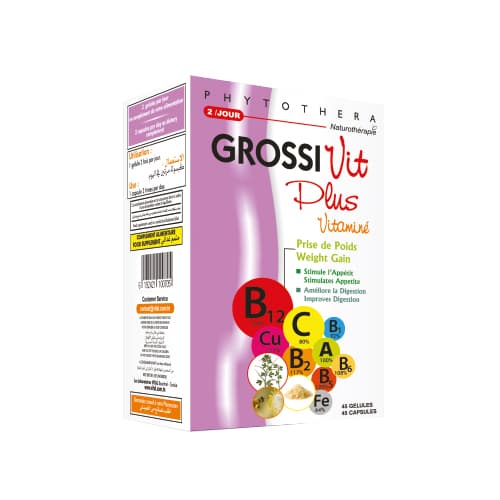 Phytothera Grossivit Plus Vitaminé 45 Gélules